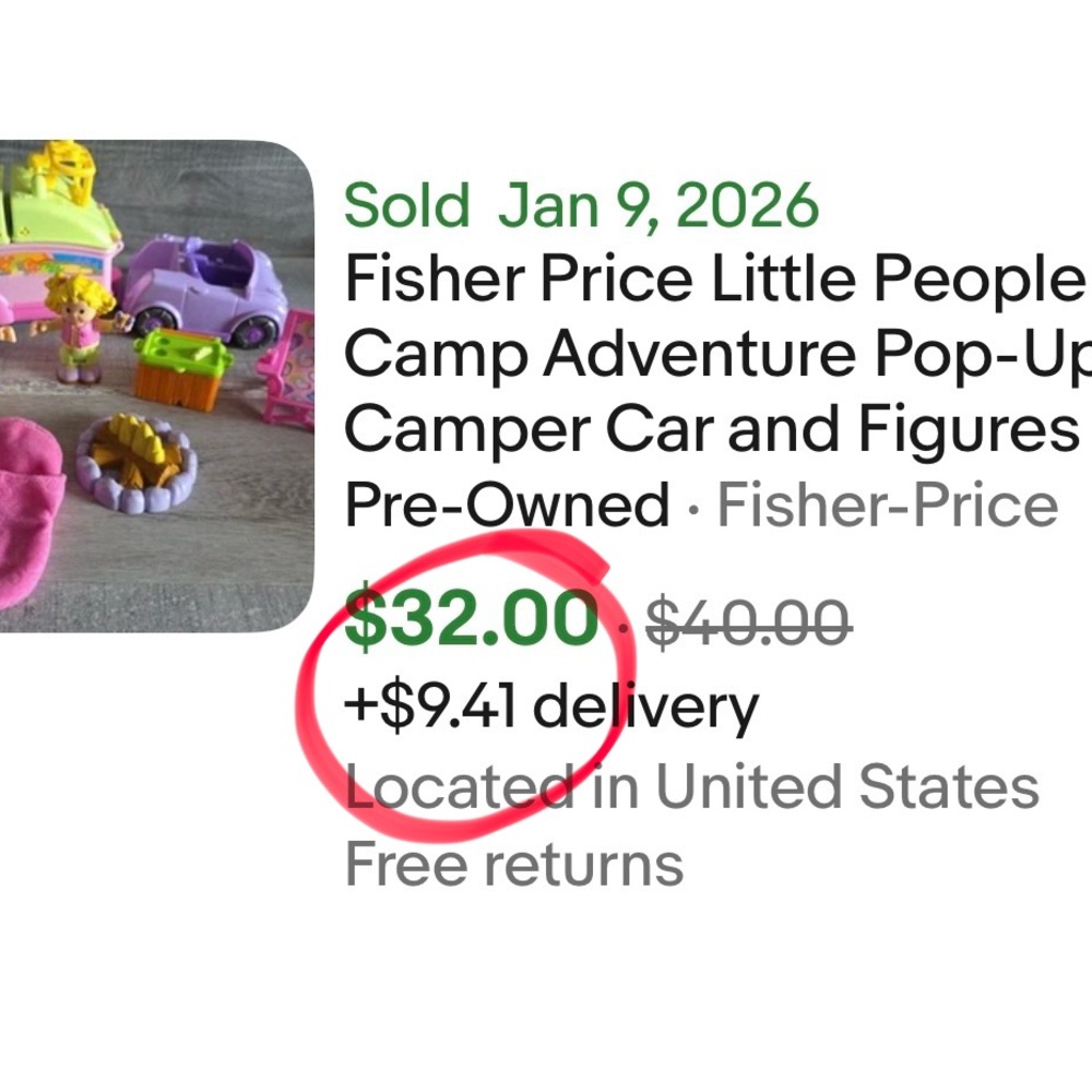 FISHER PRICE LITTLE PEOPLE POP UP CAMPER et al - Picture 5 of 8